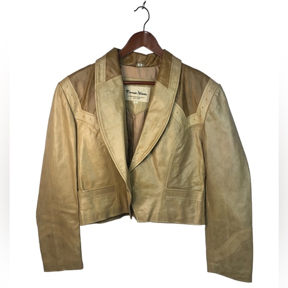 Pioneer Wear Jackets & Blazers - Vintage Pioneer Wear Women’s Jacket Leather Western Rodeo Cropped Two Tone